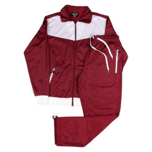 Uniga Custom OEM Retro Burgundy Panel Tracksuit Set