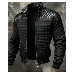 Uniga Custom OEM Quilted Faux Leather Bomber Jacket